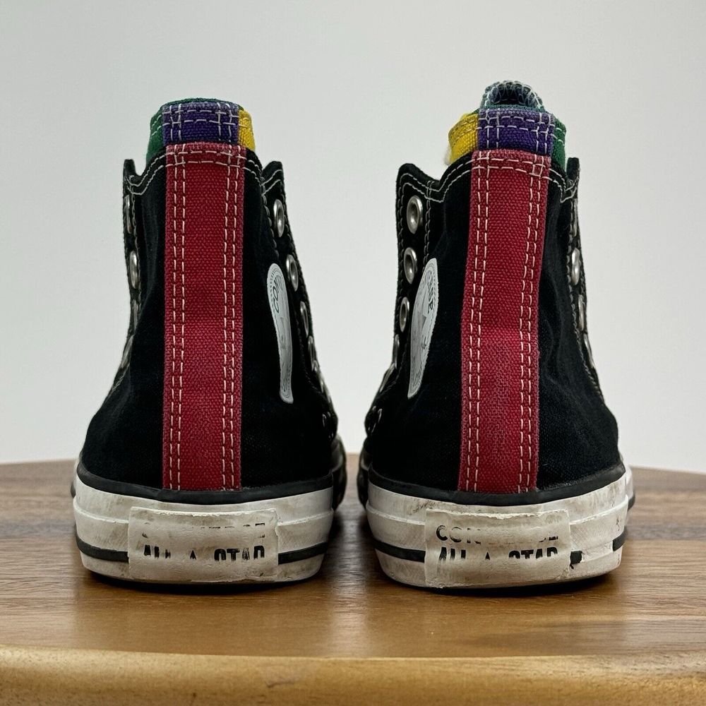 Womens Converse CTAS Double Upper Black Multicolor Hi Top‎ Sneakers Shoes Size 6 - Picture 4 of 10